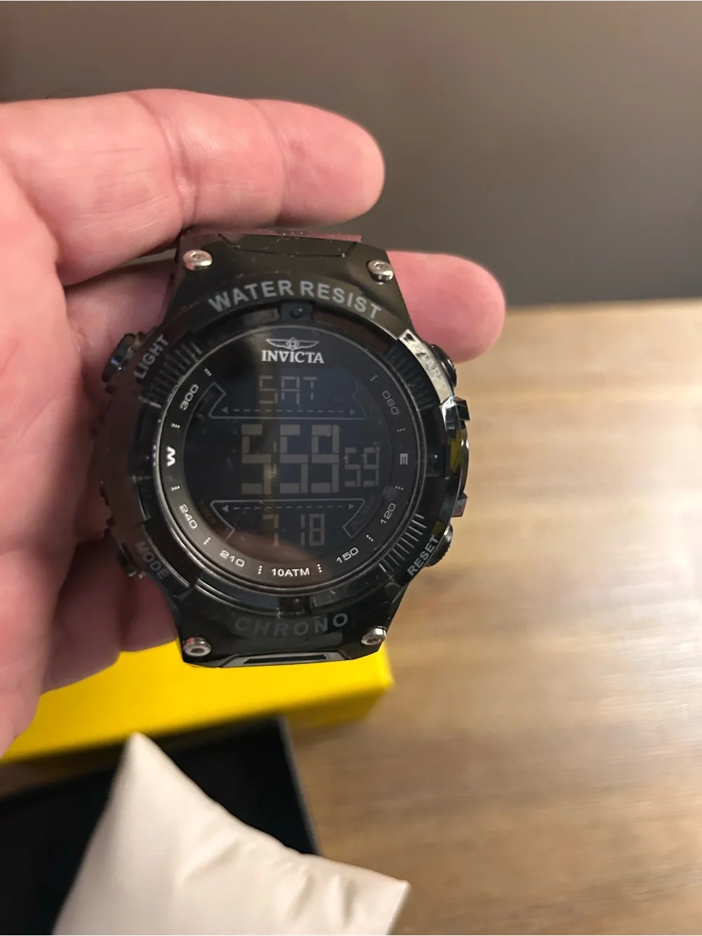 Invicta Black Digital Chronograph Watch